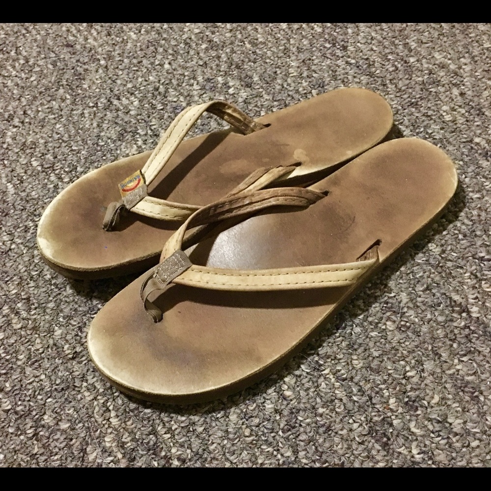 Rainbow Flip Flops